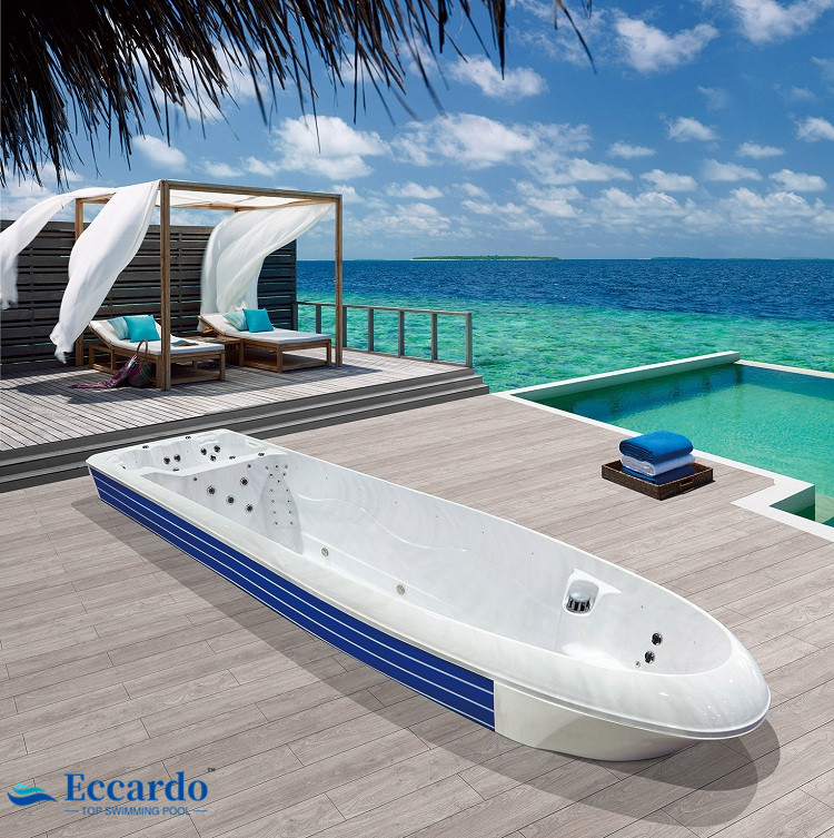 9M long luxury acrylic endless swimming pool and spa massage bathtubs pool  MAX-6688