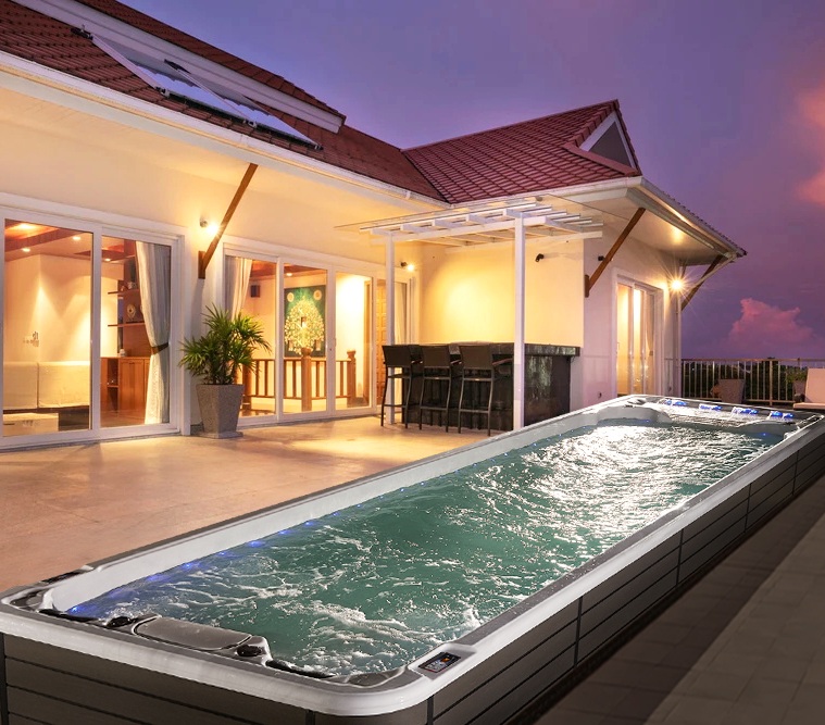 Acrylic Luxury Hydro Massage Endless Swim Spas Pool